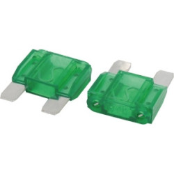 Lot de 2 fusibles enfichables maxi 30A verts SODELEC pour protection électrique_ref SOD16750