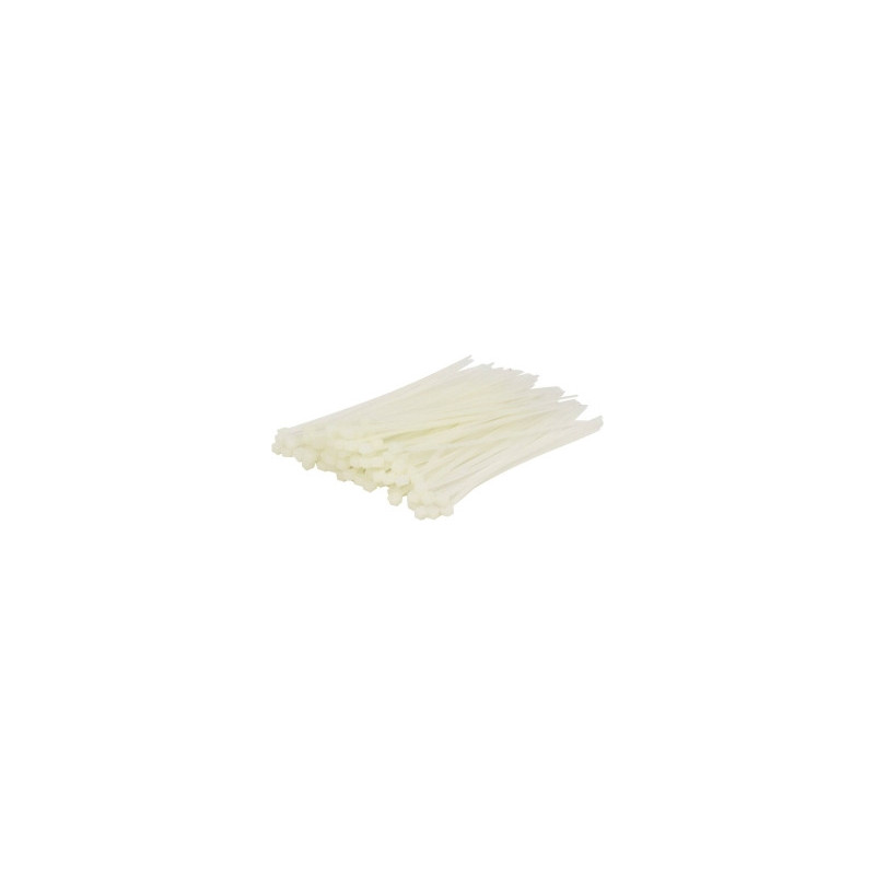 Lot de 100 colliers de serrage nylon incolores 3,6x140 mm SODELEC_ref SOD16788