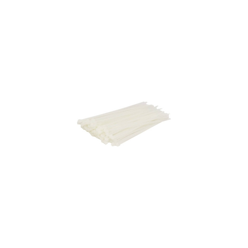 Lot de 100 colliers de serrage nylon incolores 4,8x180 mm SODELEC_ref SOD16789