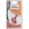 Lot de 10 cosses à œil isolées M5 rouges SODELEC pour câble électrique 0,5 à 1 mm²_ref SOD16800.10-1