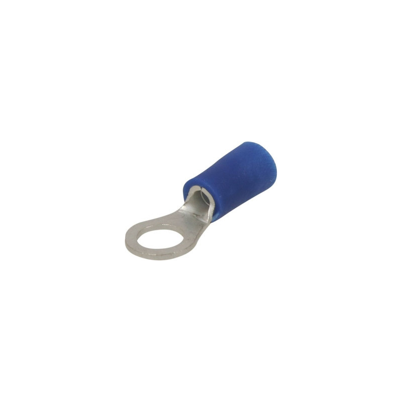 Lot de 10 cosses à œil isolées M5 bleues SODELEC pour câble électrique 1 à 2,5 mm²_ref SOD16804.10