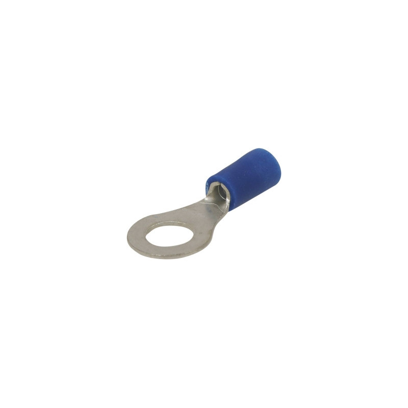 Lot de 10 cosses à œil isolées M6 bleues SODELEC pour câble électrique 1 à 2,5 mm²_ref SOD16806.10
