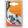 Lot de 10 cosses à œil isolées M6 bleues SODELEC pour câble électrique 1 à 2,5 mm²_ref SOD16806.10-1