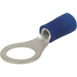 Lot de 10 cosses à œil isolées M8 bleues SODELEC pour câble électrique 1 à 2,5 mm²_ref SOD16808.10