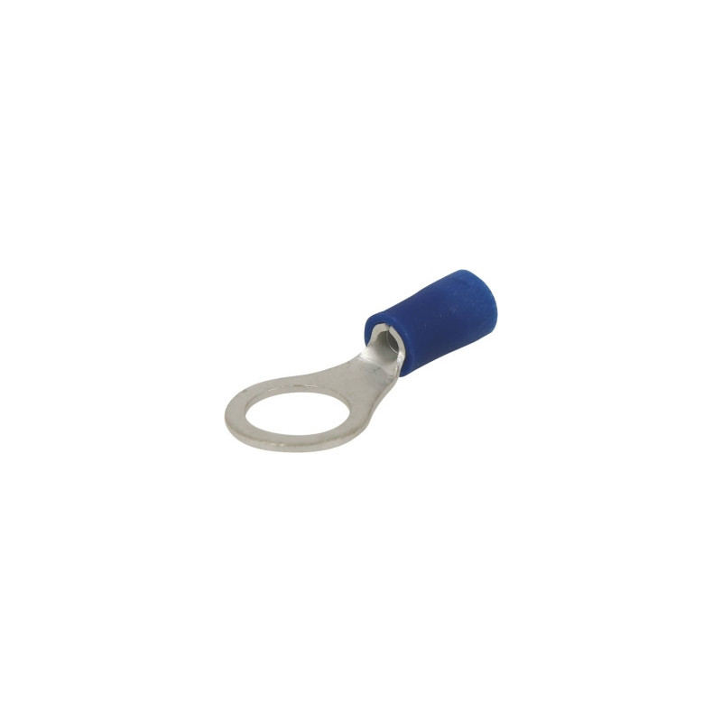 Lot de 10 cosses à œil isolées M8 bleues SODELEC pour câble électrique 1 à 2,5 mm²_ref SOD16808.10