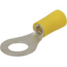 Lot de 10 cosses à œil isolées M8 jaunes SODELEC pour câble électrique 4 à 6 mm²_ref SOD16812.10