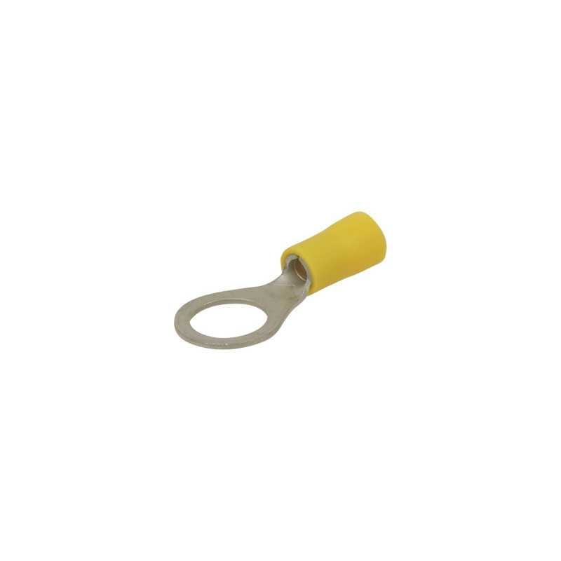 Lot de 10 cosses à œil isolées M10 jaunes SODELEC pour câble électrique 4 à 6 mm²_ref SOD16814.10