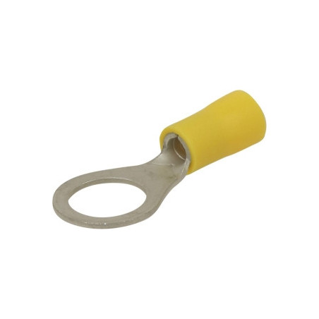 Lot de 10 cosses à œil isolées M10 jaunes SODELEC pour câble électrique 4 à 6 mm²_ref SOD16814.10
