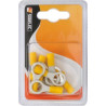 Lot de 10 cosses à œil isolées M10 jaunes SODELEC pour câble électrique 4 à 6 mm²_ref SOD16814.10-1