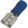 Lot de 10 cosses plates femelles isolées bleues 6,3 x 0,8 mm SODELEC pour câble électrique 1 à 2,5 mm²_ref SOD16822.10