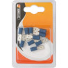 Lot de 10 cosses plates mâles isolées bleues 6,3 x 0,8 mm SODELEC pour câble électrique 1 à 2,5 mm²_ref SOD16828.10-1