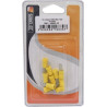 Lot de 10 cosses plates mâles isolées jaunes 6,3 x 0,8 mm SODELEC pour câble électrique 2,5 à 6 mm²_ref SOD16830.10-1