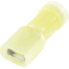 Lot de 10 cosses plates femelles isolées jaunes 6,3 x 0,8 mm SODELEC pour câble électrique 2,5 à 6 mm²_ref SOD16836.10