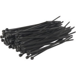 Lot de 100 colliers de serrage nylon noir 2,5x100 mm SODELEC_ref SOD16867