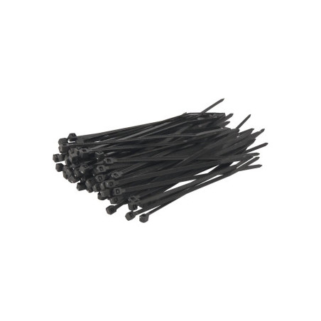 Lot de 100 colliers de serrage nylon noir 2,5x100 mm SODELEC_ref SOD16867