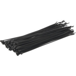 Lot de 100 colliers de serrage nylon noir 2,5x200 mm SODELEC_ref SOD16868