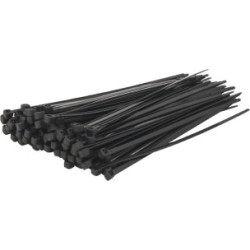 Lot de 100 colliers de serrage nylon noir 3,6x140 mm SODELEC_ref SOD16869