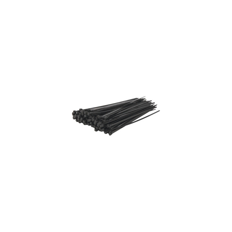 Lot de 100 colliers de serrage nylon noir 3,6x140 mm SODELEC_ref SOD16869