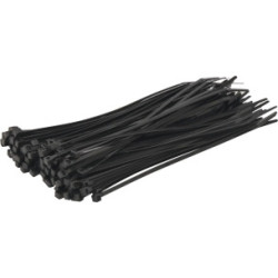 Lot de 100 colliers de serrage nylon noir 3,6x200 mm SODELEC_ref SOD16870