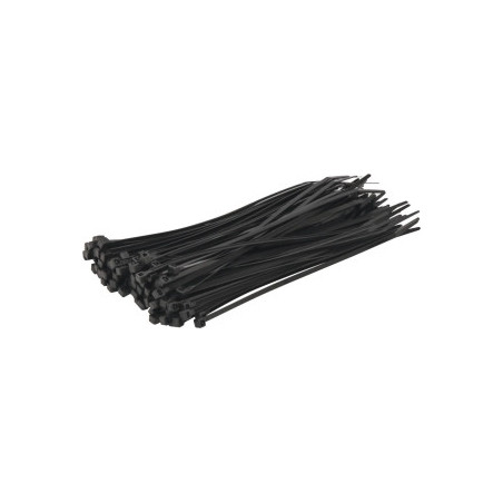 Lot de 100 colliers de serrage nylon noir 3,6x200 mm SODELEC_ref SOD16870