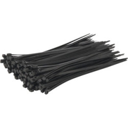 Lot de 100 colliers de serrage nylon noir 4,8x180 mm SODELEC_ref SOD16871