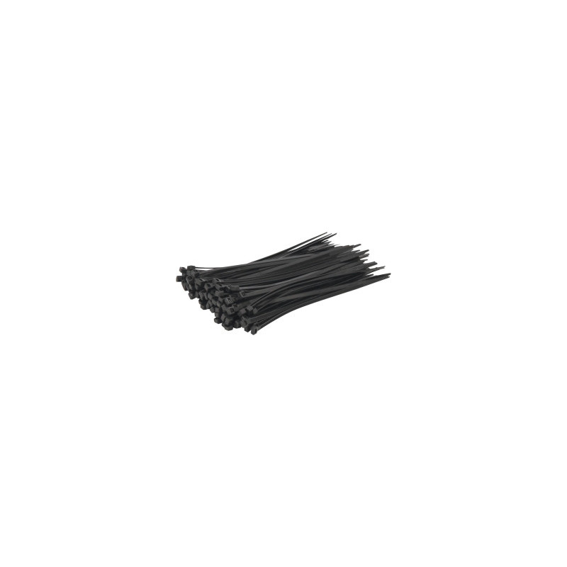 Lot de 100 colliers de serrage nylon noir 4,8x180 mm SODELEC_ref SOD16871