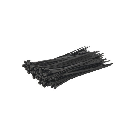 Lot de 100 colliers de serrage nylon noir 4,8x180 mm SODELEC_ref SOD16871