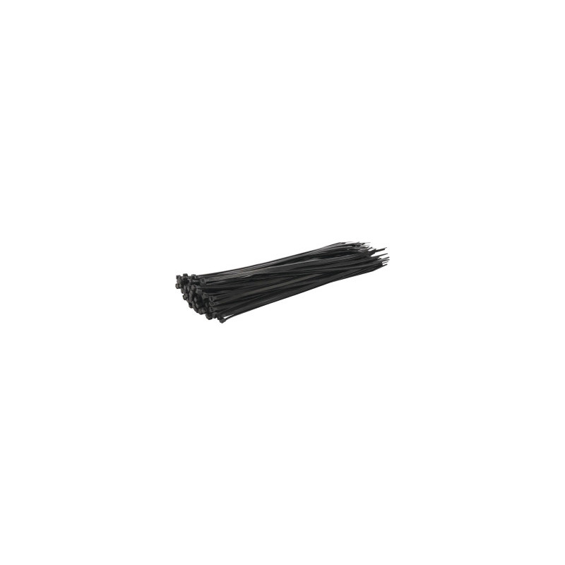 Lot de 100 colliers de serrage nylon noir 4,8x300 mm SODELEC_ref SOD16872