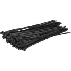 Lot de 100 colliers de serrage nylon noir 7,2x300 mm SODELEC_ref SOD16874