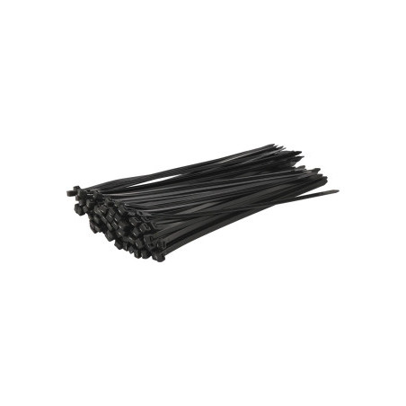 Lot de 100 colliers de serrage nylon noir 7,2x300 mm SODELEC_ref SOD16874
