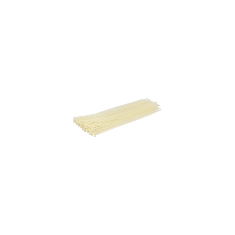Lot de 100 colliers de serrage nylon incolores 4,8x300 mm SODELEC_ref SOD16897