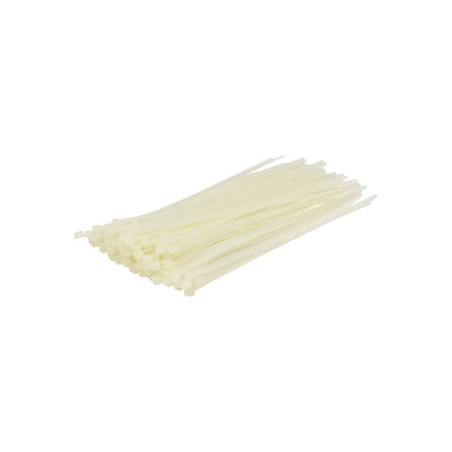 Lot de 100 colliers de serrage nylon incolores 3,6x200 mm SODELEC_ref SOD17181