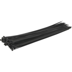 Lot de 100 colliers de serrage nylon noir 4,8x380 mm SODELEC_ref SOD17182