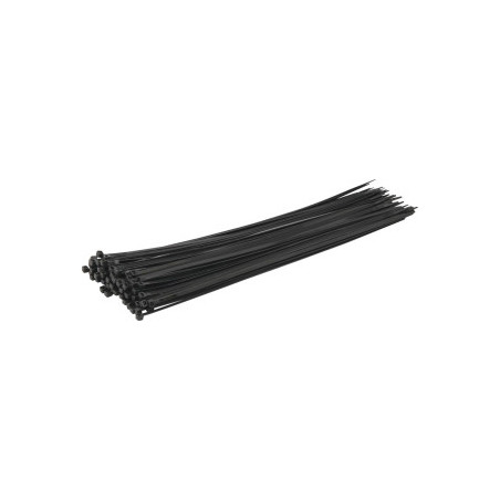 Lot de 100 colliers de serrage nylon noir 4,8x380 mm SODELEC_ref SOD17182