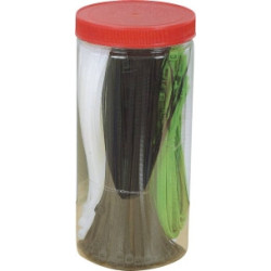 Assortiment de 450 colliers de serrage nylon en boîte PVC SODELEC_ref SOD17184