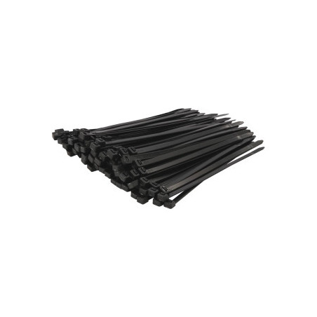 Lot de 100 colliers de serrage nylon noir 7,2x200 mm SODELEC_ref SOD17187