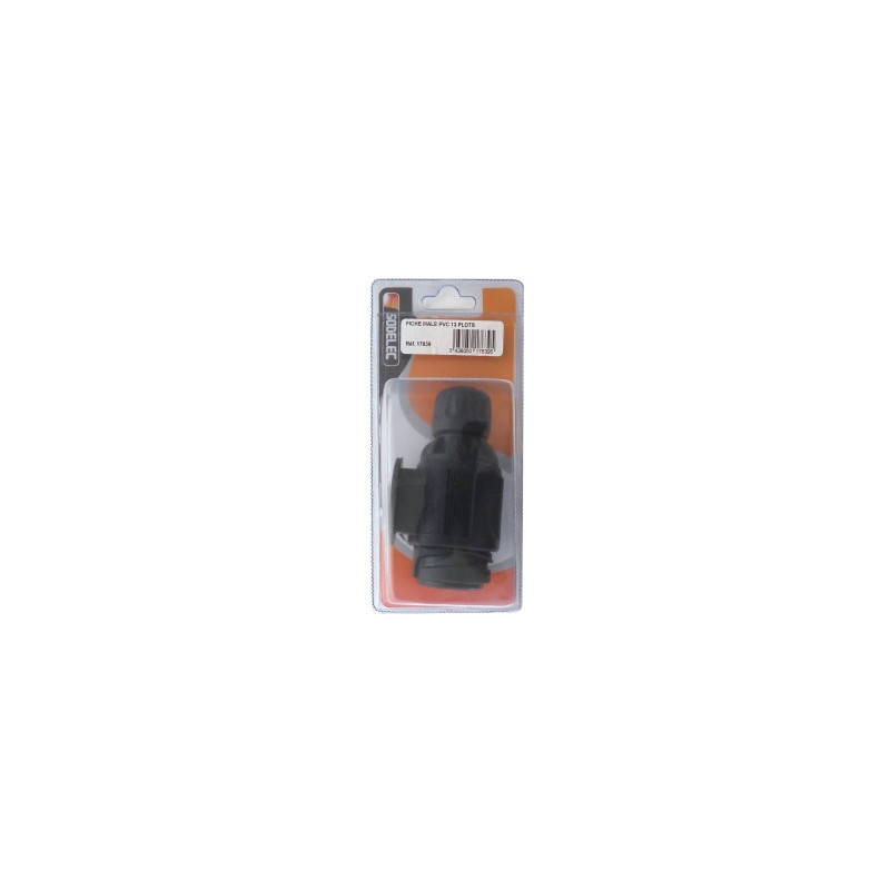 FICHE MÂLE PLASTIQUE 13 PLOTS - BLISTER