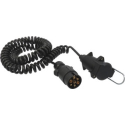 RALLONGE DE RAMPE D'ÉCLAIRAGE SPIRALE 5M 5 FILS 7 PLOTS MÂLE/FEMELLE - BLISTER