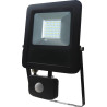 Projecteur LED extra plat 50W avec détecteur radar GIGALUX noir IP44_ref SOD82419