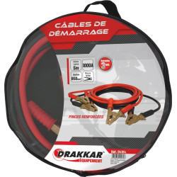 Câble de démarrage 50mm² Drakkar – 5m, pinces laiton_ref SOD04164-1