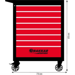 Servante d'atelier Drakkar avec 8 tiroirs et plan ABS_ref SOD09203-3