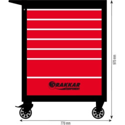 Servante d'atelier Drakkar avec 7 tiroirs et plan ABS_ref SOD09217-3