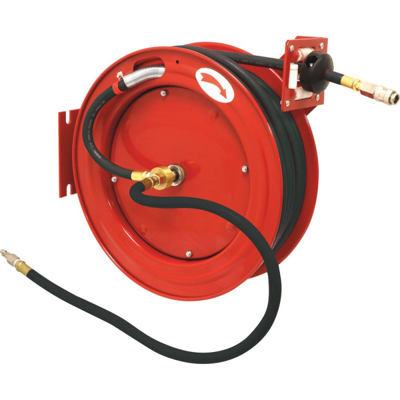 Enrouleur air 20m Drakkar avec tuyau caoutchouc_ref SOD09487