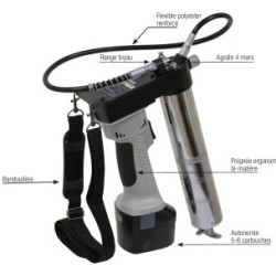 Pompe à graisse 18V Drakkar avec batterie Ni-MH_ref SOD11389-1