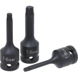 Coffret 9 douilles à chocs Drakkar Torx et hexagonal 1/2"_ref SOD11436-1