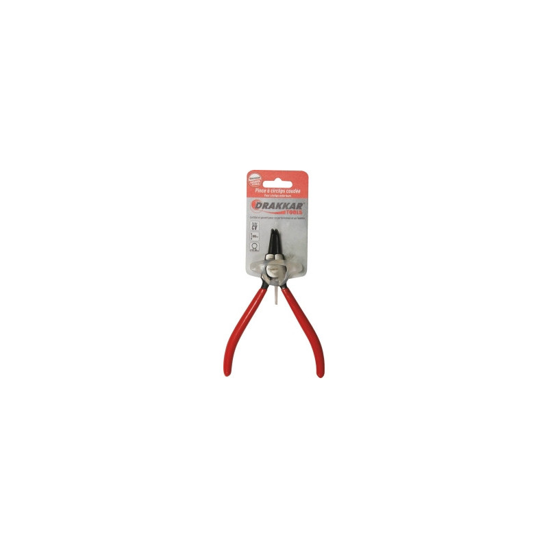 Pince coudée Drakkar 180mm – pour circlips extérieur_ref SOD12537