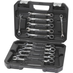 Coffret de 12 clés mixtes droites à cliquet Drakkar – 8 à 19mm_ref SOD12610