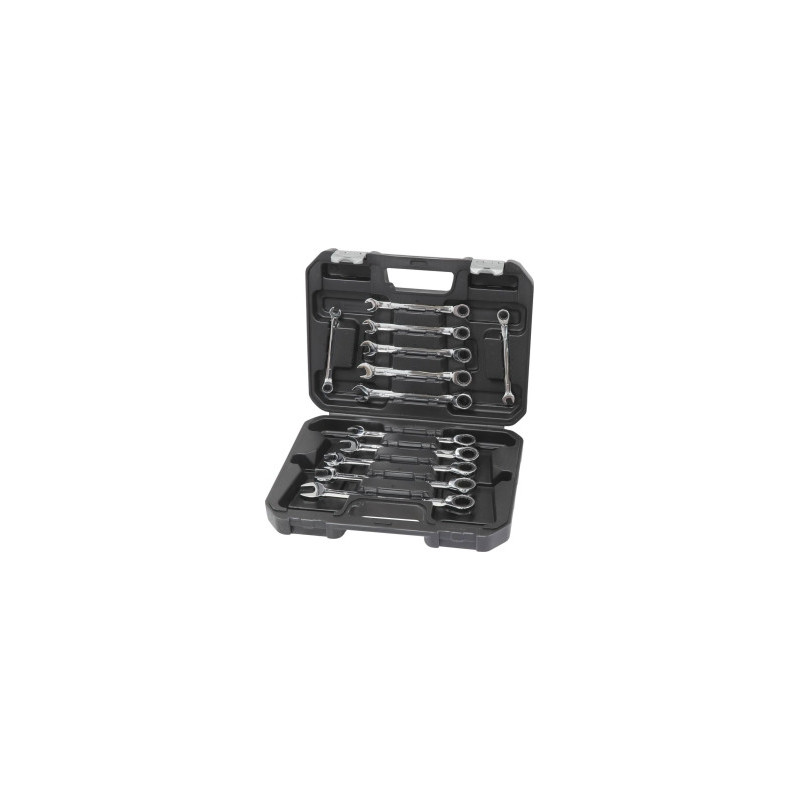 Coffret de 12 clés mixtes droites à cliquet Drakkar – 8 à 19mm_ref SOD12610