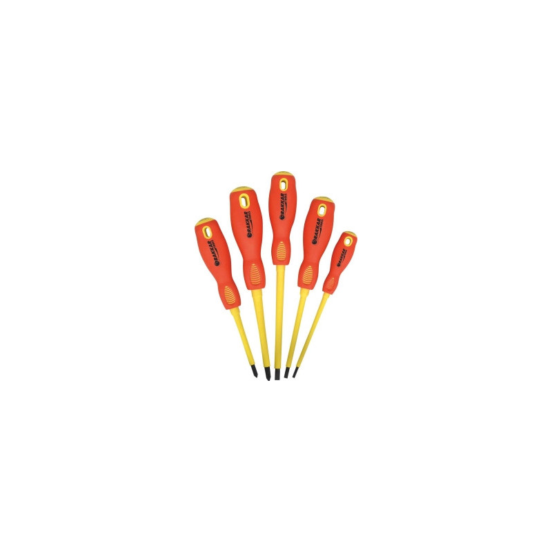 Jeu de 5 tournevis électricien isolés Drakkar 1000V_ref SOD13335