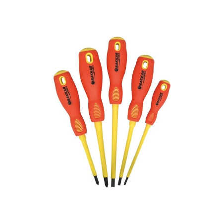 Jeu de 5 tournevis électricien isolés Drakkar 1000V_ref SOD13335